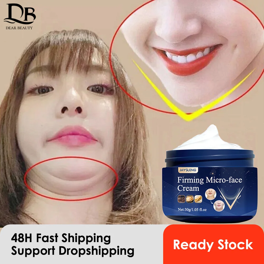 

2Pcs Firming Face-lift Slimming Cream V-Shape Slimming Removal Masseter Muscle Double Chin Face Fat Burning Anti-Wrinkle Product