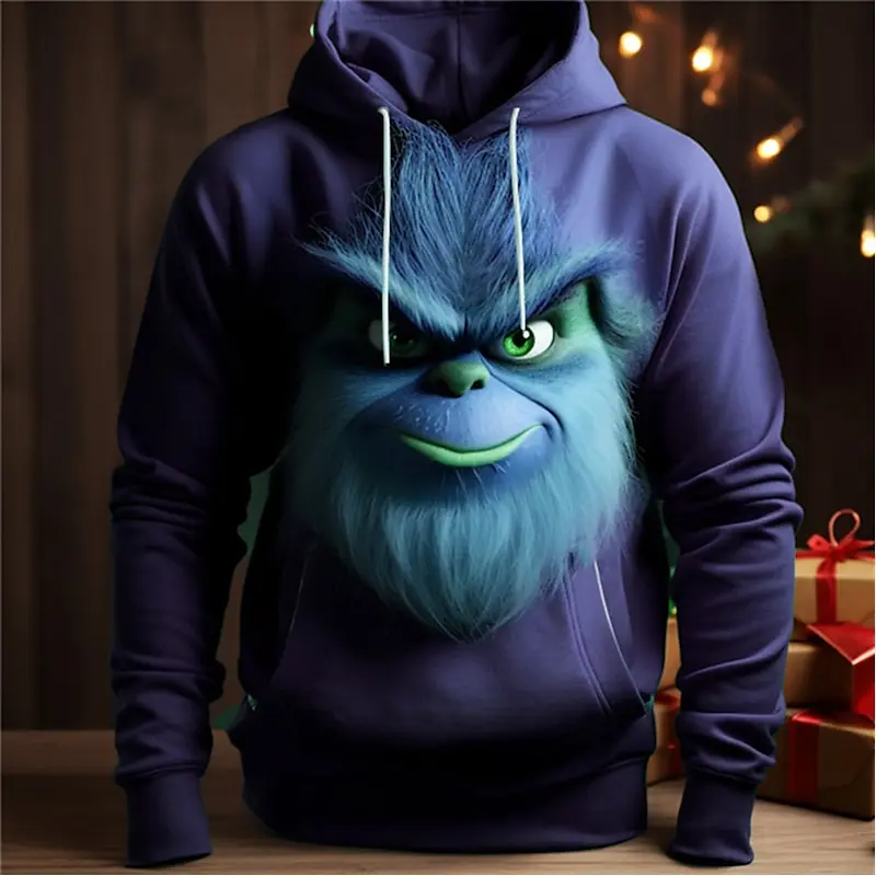 The Hoodie Mens Graphic Fashion Daily Basic 3D Print Pullover Sports Outdoor Holiday Hoodies Green Hooded  Sweatshirts for men