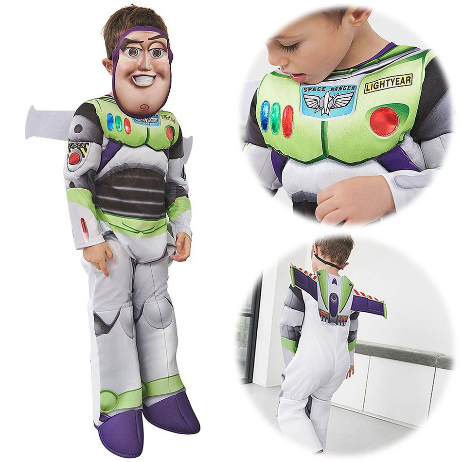 

Disney Buzz Lightyear Cartoon Cosplay Costume Kids Toy Story Role Play Carnival Xmas Halloween Party Clothes Child Birthday Gift