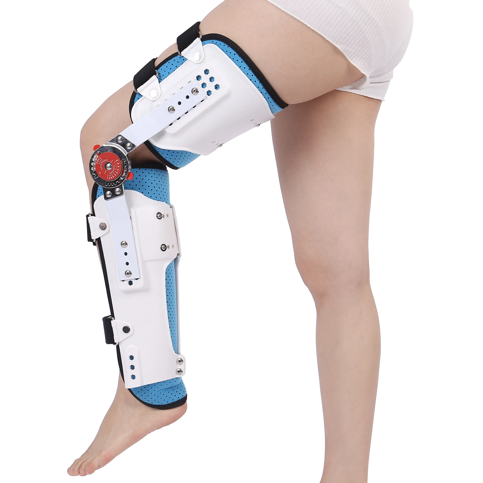 Adjustable Knee Leg Chuck Foot Ankle Fixed Bracket Orthotics Brace Exoskeleton Protective Equipment for Rehabilitation