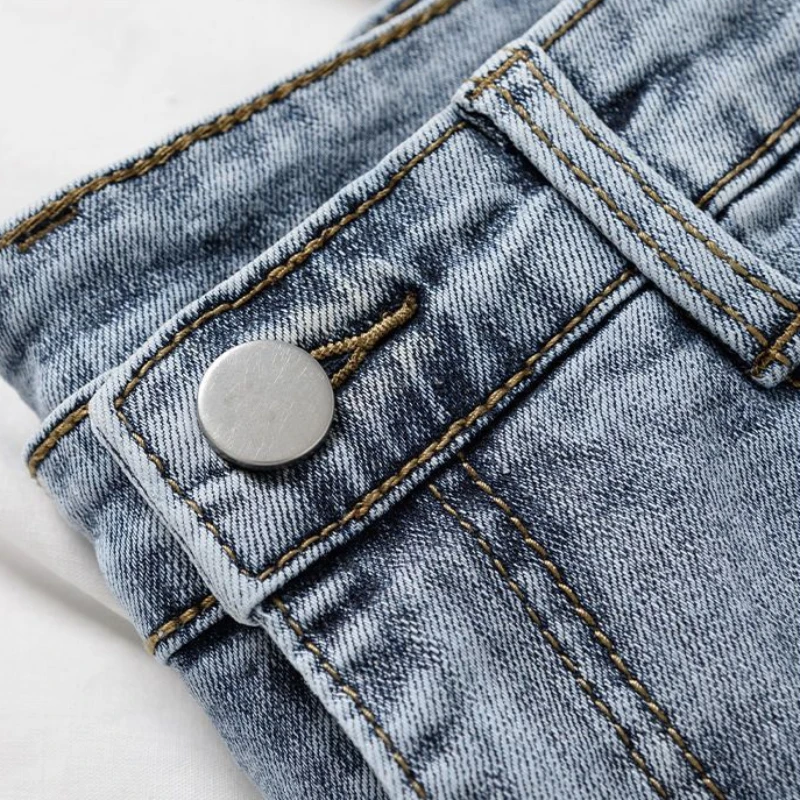 2023 Autumn New Women Trousers Stretch Jeans Tight High Waist Slim Fit Pencil Pants Fashion Casual Ankle Length Pants