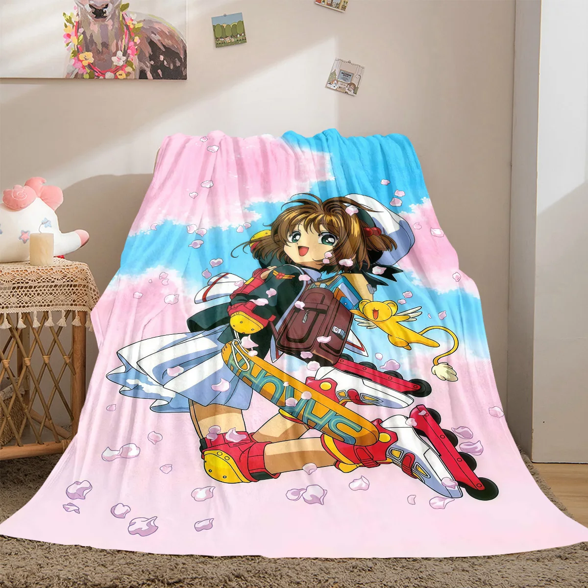 Cardcaptor Sakura All-Season Versatile Travel Blanket Compact Suitable for Office Nap & Outdoor Camping LXRa20