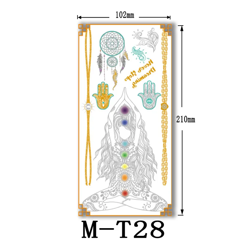 Wholesale Hot Stamping Tattoo Stickers, Fashion Waterproof Hot Stamping Silver Bracelet Tatto Sticker, Metal Tatoo Stickers