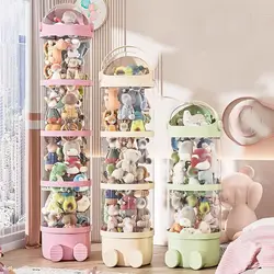 162cm Stuffed Animal Storage Tube Transparent Zoo Box Stuffed Zoo Storage With Lid Stuffed Toy Storage for Living Room Decorate