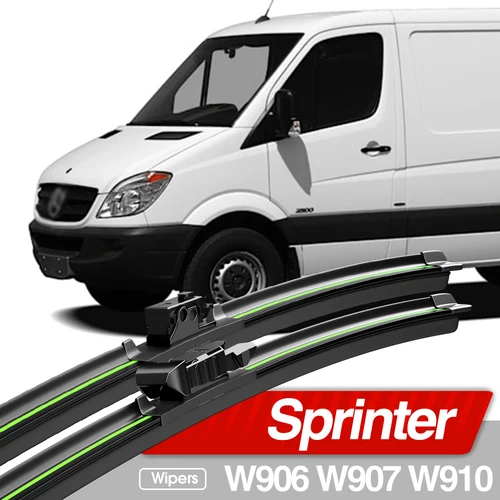 Imagen 1 del producto Para Mercedes Benz Sprinter W906 W907 W910 2006-2023 limpiaparabrisas delantero 2 uds accesorios de ventana de parabrisas 2007 2019