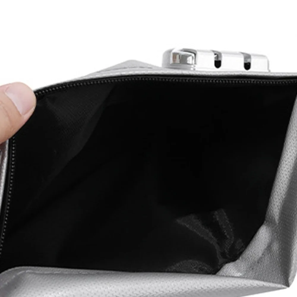 

Fireproof Code Lock Fireproof Document Bag Heat-resistant with Lock Safety File Folder Portable Waterproof Zipper Document Pouch