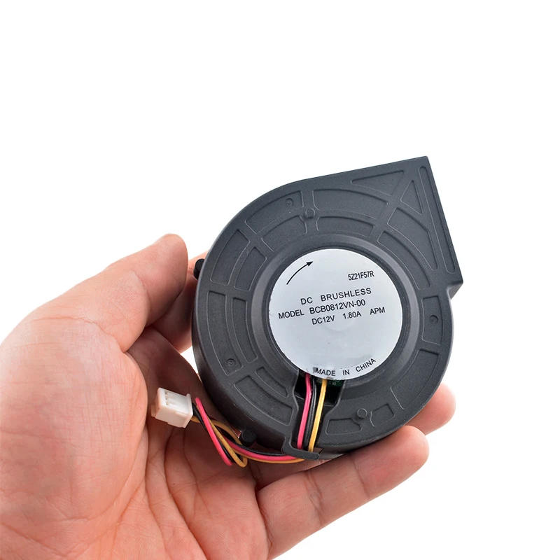 BCB0812VN-00 80mm ventilator 80x80x26mm DC12V 1.80A 3-pin 10500rpm Centrifugaalventilator blower voor stofblazers en ketels