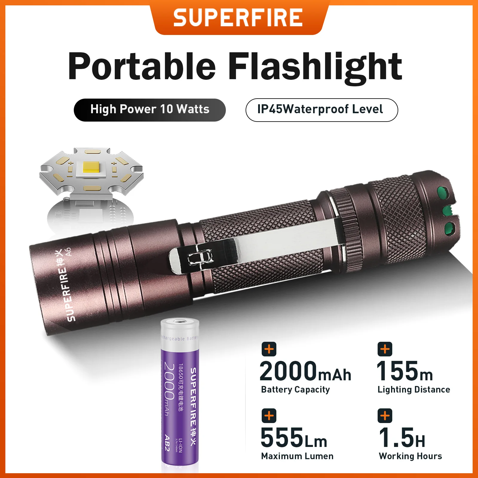 2025-superfire-a6-10w-torcia-555-lumen-torcia-a-led-potente-torcia-portatile-per-campeggio-escursionismo-spedizione