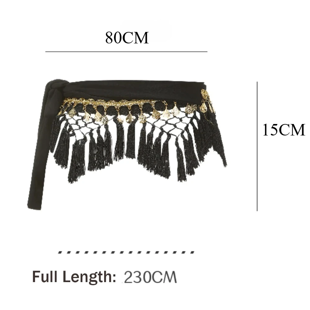 Tribal Style Belly Dance Waist Chain Belt Tassels Performance Training Hip Scarf Women Oriental Bellydance Costumes Accessories