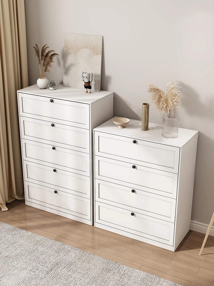 Household wrought iron chest of drawers: modern and simple living room, bedroom, bedside multi-layer floor storage cabinet