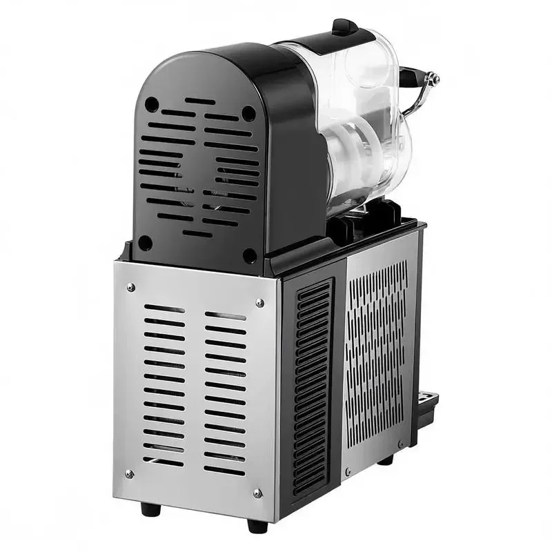 Machine à slush commerciale, machine à slush à réservoir unique de 3 L pour boissons glacées, 12 gobelets, machine à slush en acier inoxydable avec clavier, machine à glaces molles pour fêtes, restaurants, cafés, bars, noire
