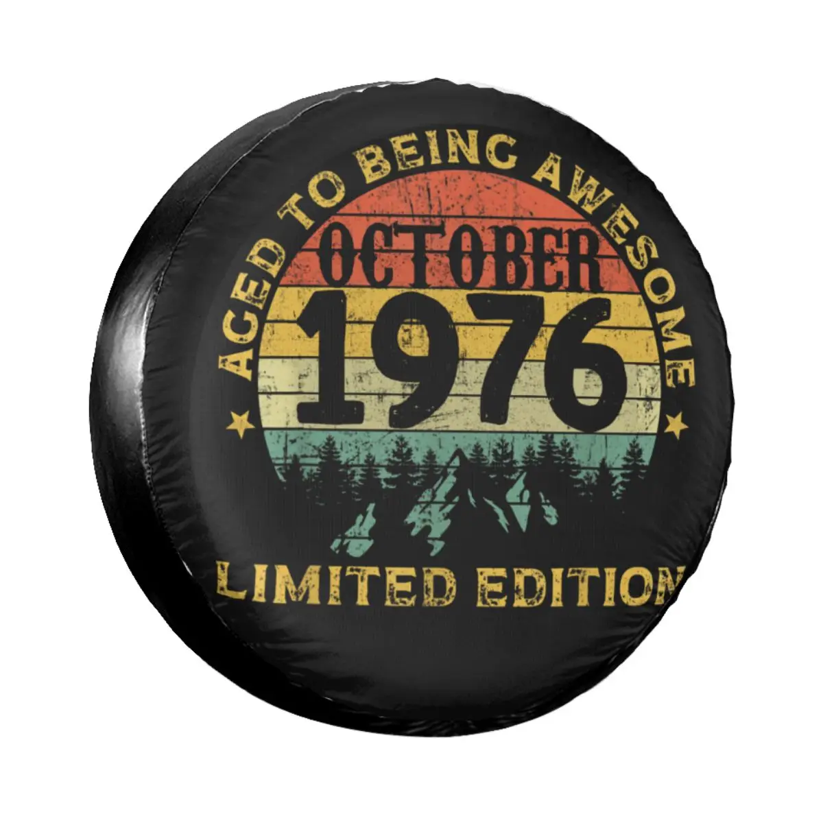 Legends Awesome Born In October 1976 Spare Tire Cover Case Birthday Gift Wheel Covers for Jeep Pajero 14