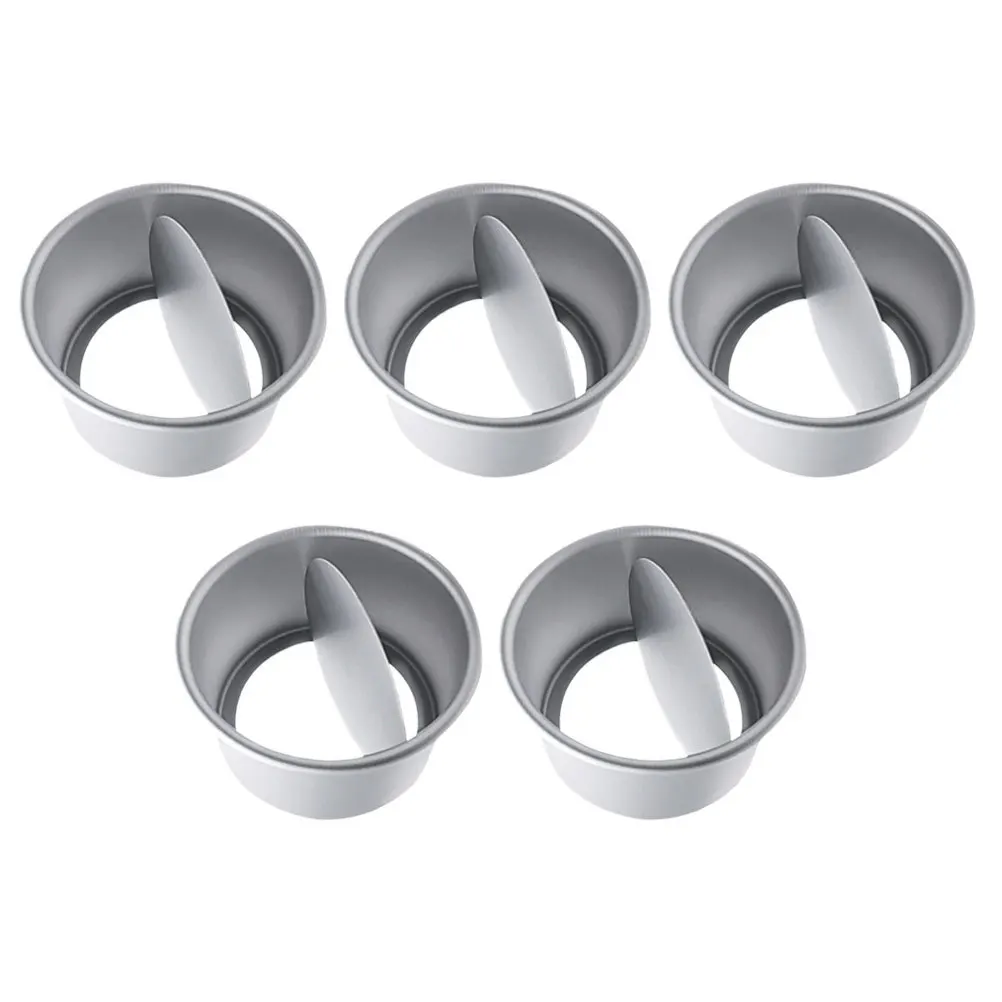 

5Pcs Cake Pans Aluminum Alloy Round Molds Removable Bottom Baking Tins for Cheesecake Cake Pan Set Baking Tin Cheesecake Pans