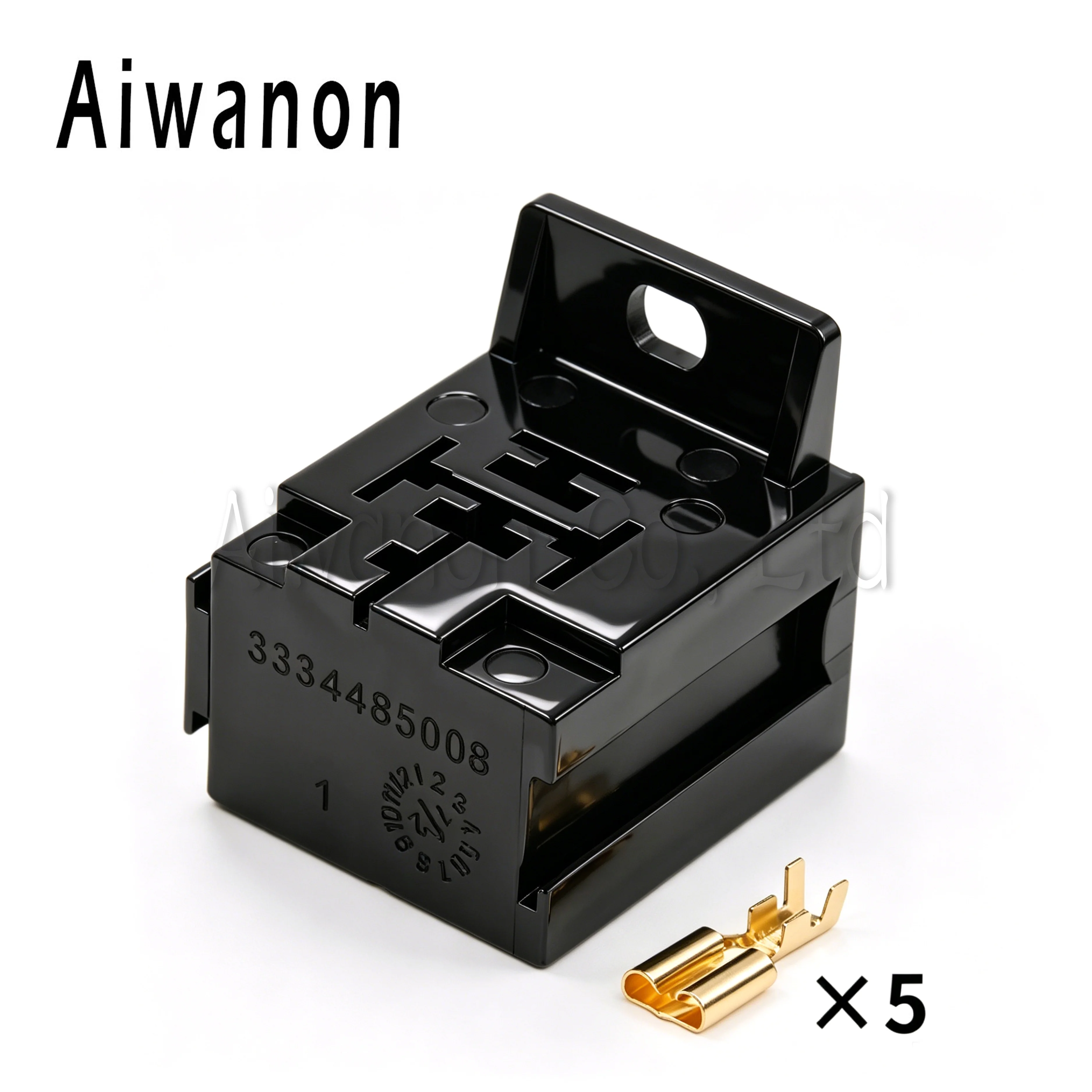 

1 Set 5 Pin Automotive Electric Relay Harness Plug Socket 6.3mm Terminal Connector With Pins OEM 3334485008 8JA003526-002