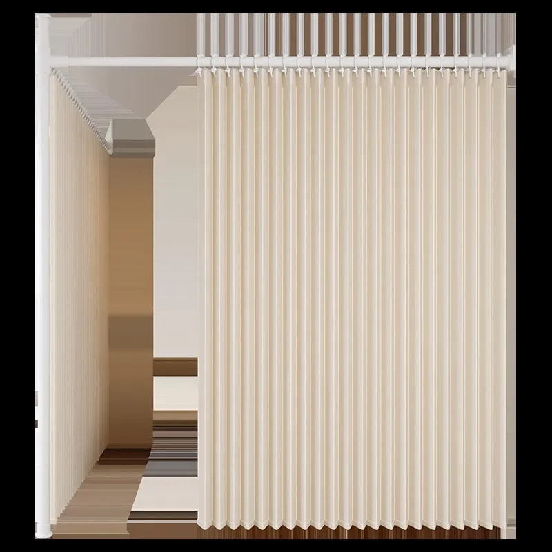 

Штора-перегородка для зонирования пространства, для гостиной, спальни, вокруг кровати, вертикальная, без сверления