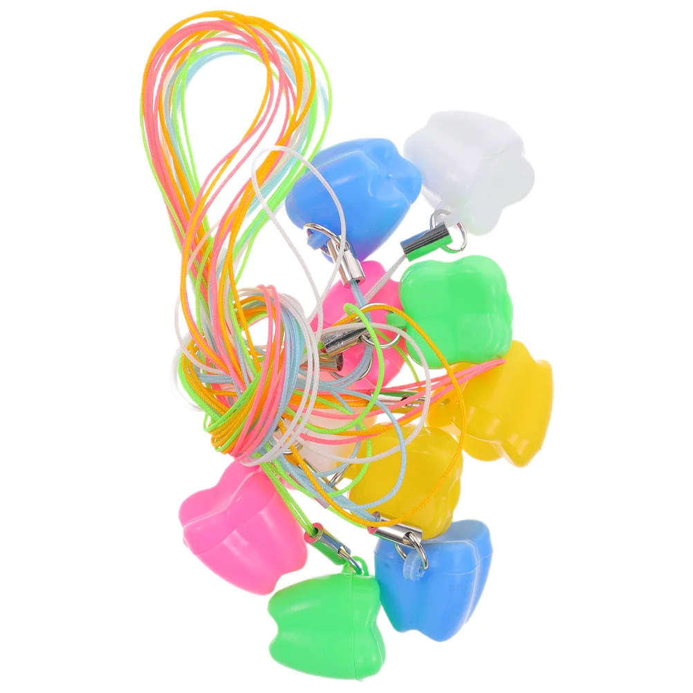 

10pcs Baby Teeth Keepsake Box Colorful Infant Tooth Storage Holder Portable Lightweight Memory Collection Fetal Hair Keeper Art