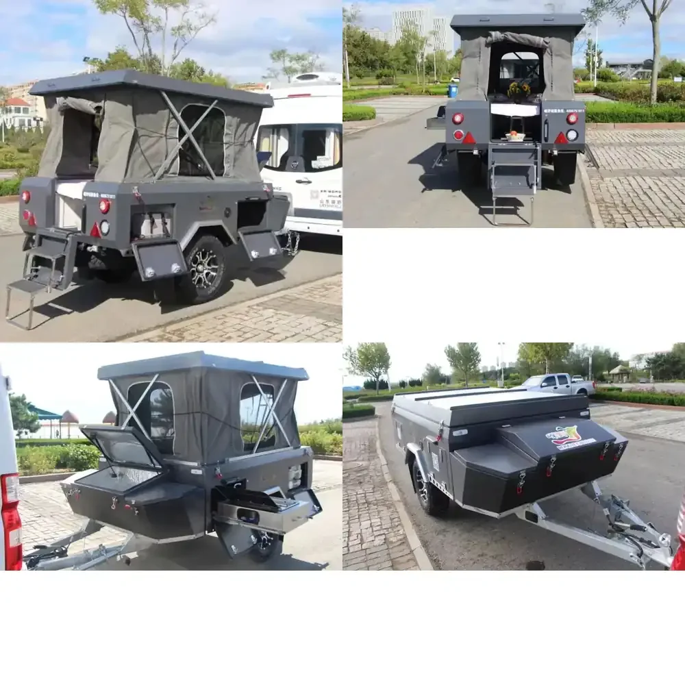 Mini Off Road CamperLightweight Small Camping Trailer Designed Use Pop up Camper Trailers caravan Camping Trailer for