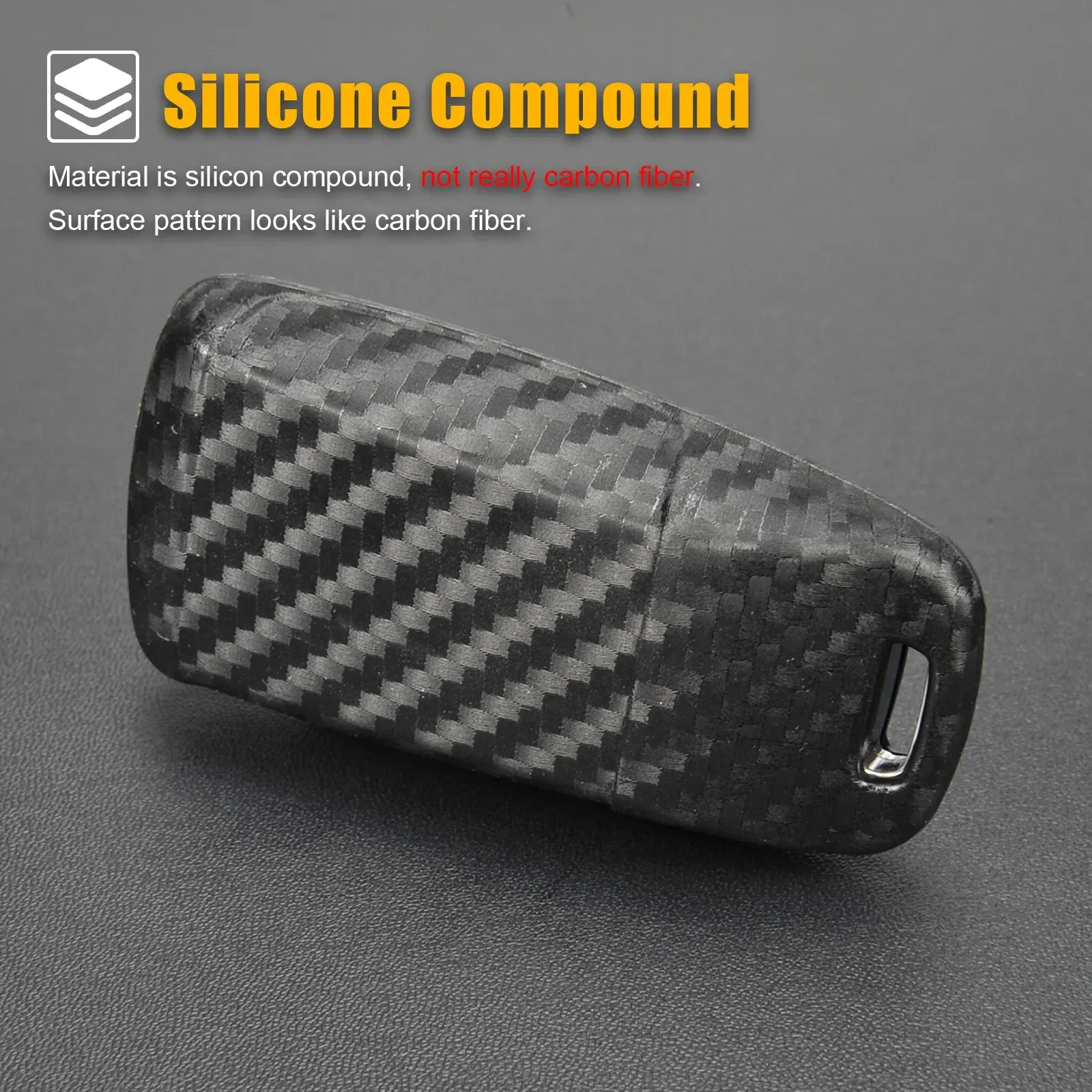 Silicone Carbon Fiber Car Smart Key Fob Chain Case Cover For Audi A4 allroad/A5/Q5 Sportback/Q7/S4 B9/S5/SQ5/TT