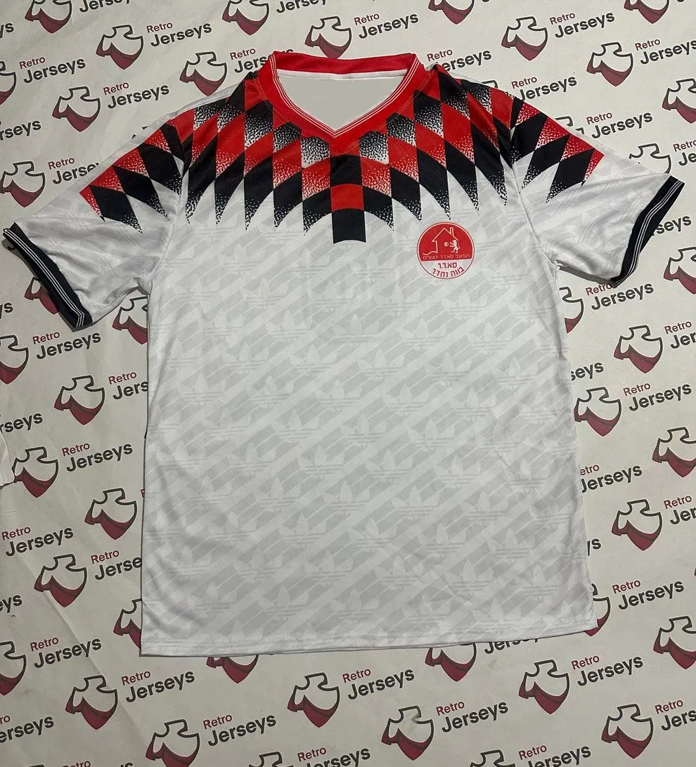 

Рубашка Maccabi Netanya 1977-1978 Home - Ретро Джерси 3D Тренажерный зал Мужские товары для бега Футболки для женщин Мужская одежда для гольфа Близнецы Муай Тай