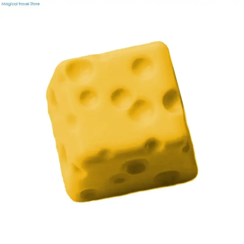 N2UB Handcrafted Resin Cheese Keycap Crossed Stem for Mechanical Keyboards Gift
