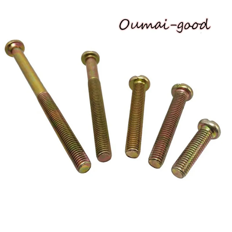 1pc High Precision Colorful / White Zinc GB818 M4 Cross Round Machine Extension Machine Tooth Screw Cross Round Head Bolt