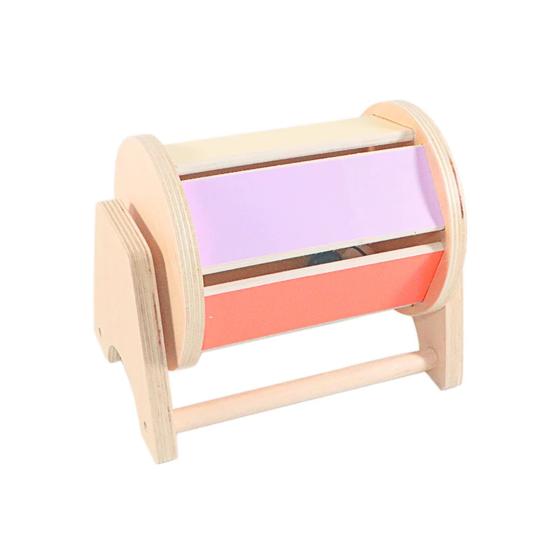 Wooden Montessori Colorful Spinning Drum Sounds Drum Toys for Baby Toys Sensory Materials Toy Montessori Teacking Aids Learning