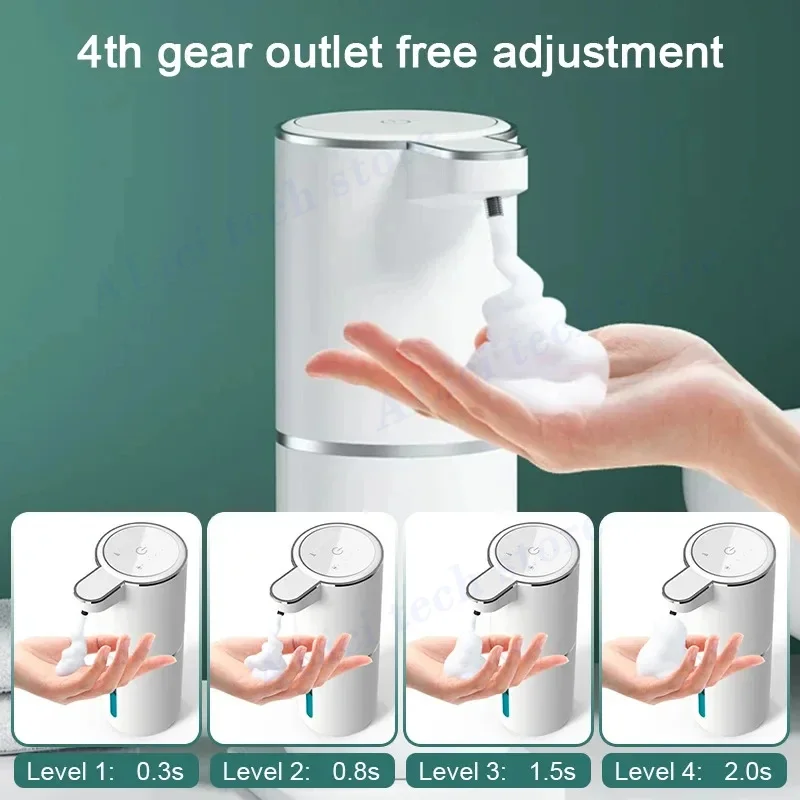 380ml Automatic Soap Dispenser Foam USB Charging Touchless Smart Display Infrared Sensor Liquid Soap Dispensers Hand Washer