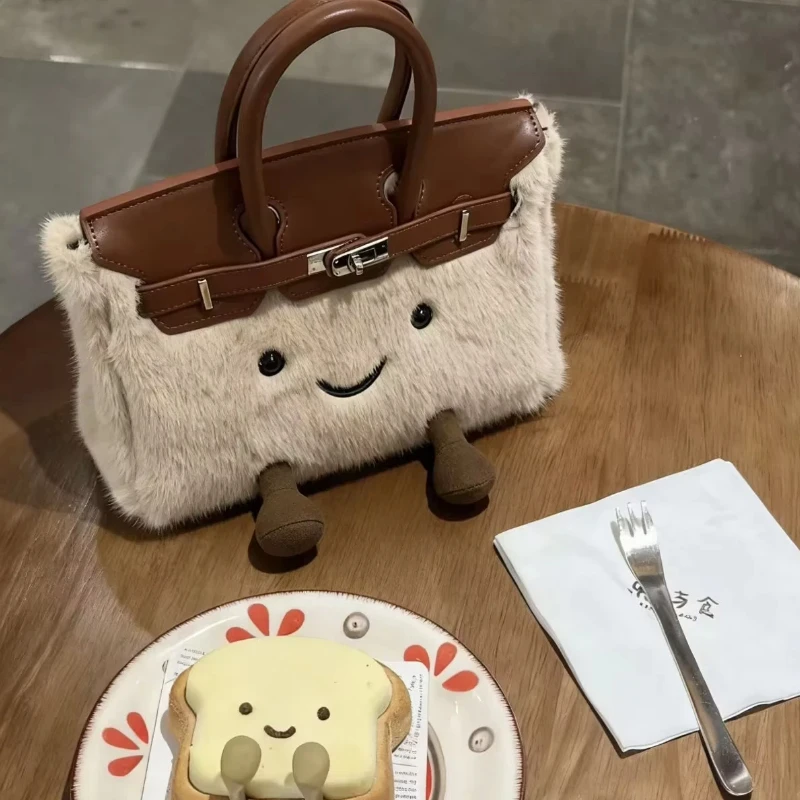 

Новый оригинальный дизайн, милая плюшевая кукольная сумка, платиновая маленькая сумочка с изображением эльфа, рюкзак с наполнителем игрушки для взрослых, подходящий как праздничный подарок