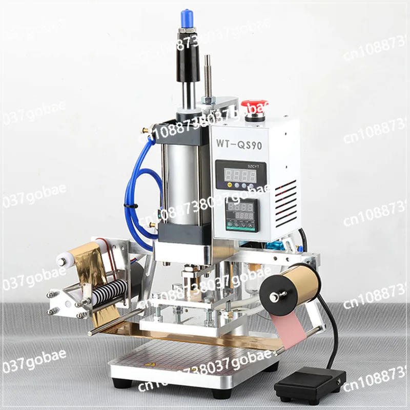 

Small desktop pneumatic bronzing machine leather packaging trademark logo branding machine