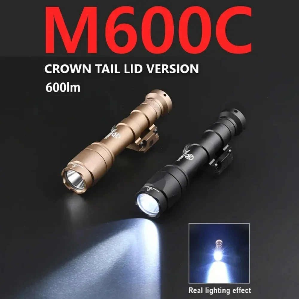 التكتيكية M300A M600C مصباح يدوي قوي LED الادسنس في الهواء الطلق سلاح الصيد كشاف ضوء مناسبة ل 20 مللي متر