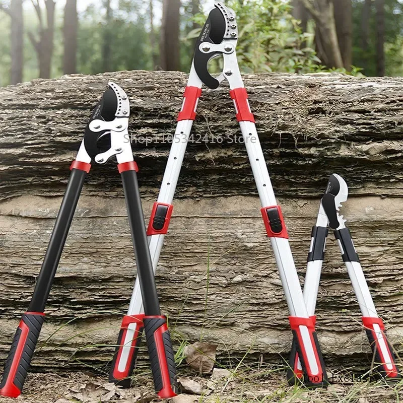 Steel Garden Pruning Shears Long Handle Branch Scissors Fruit Tree Pruner Gardening Hand Tools for Lawn Yard Trimming