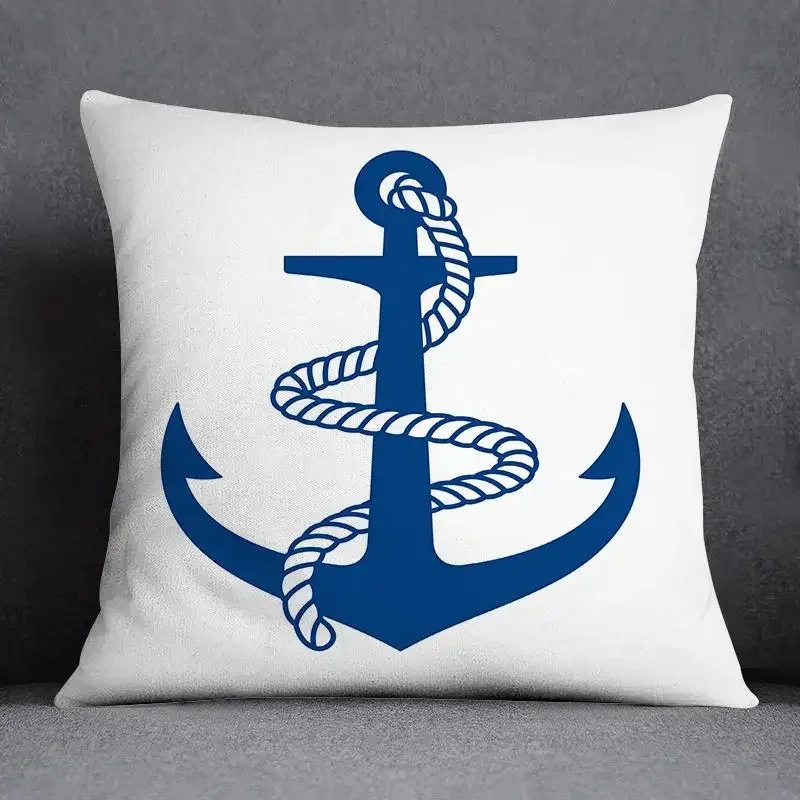 40/45/50cm Pillow Case Home Office Decor Cushion Covers Blue Mermaid Sailor Marines Home Decor Polyester Pillowcases