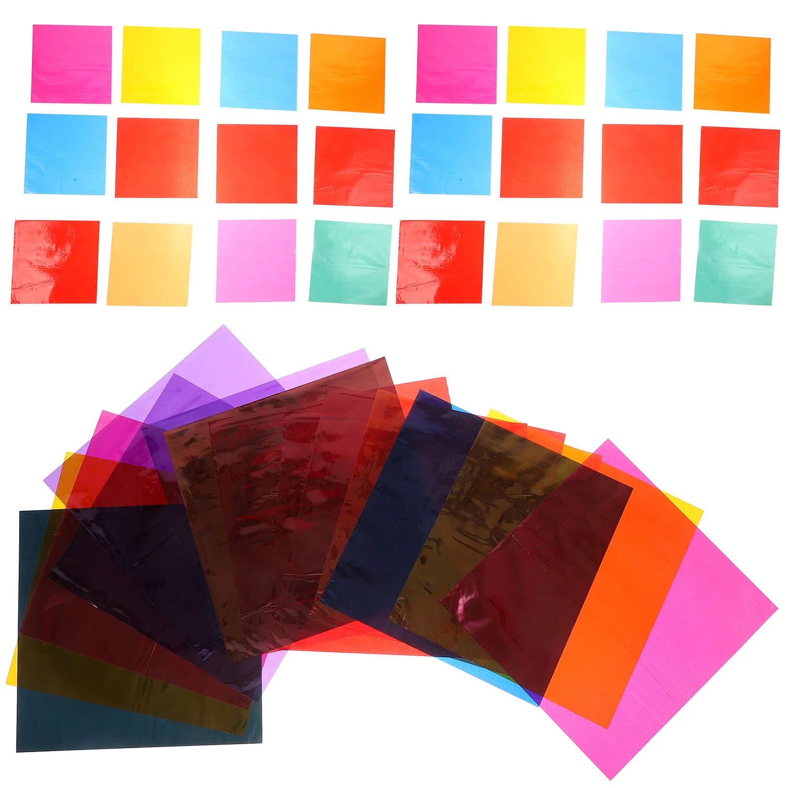 

84 Sheets Cellophane Translucent Light and Shadow Child Candies Colorful Transparent Wraps