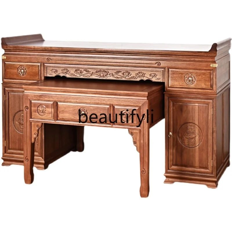 

Huali solid wood Buddhist cabinet Buddhist niche New Chinese vertical cabinet Household Shentai cabinet Buddhist platform