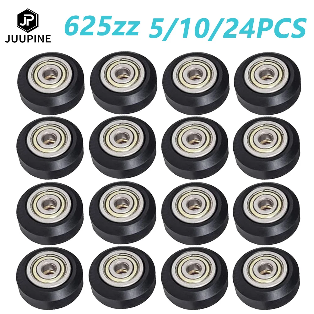 625zz Bearing 3d Printer Stainless Steel Bearing  625zz Pulley POM Wheel Round Plastic Pulley Linear Bearing Perlin for Ender 3