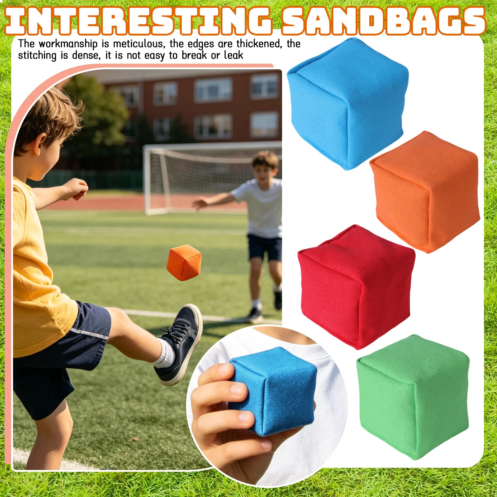 1PC Canvas Cube Children's Beanbag Balls Set For Beginners Learn To Juggle Beginner Kit Circus Kids  Gifts Outdoor Toy