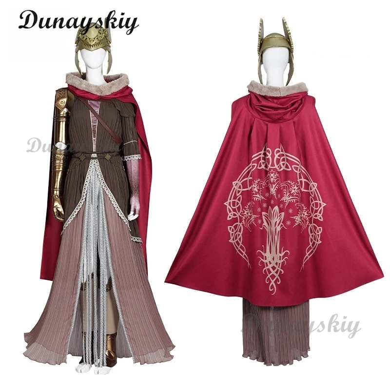 Game Elden Cos Ring Woman Malenia Cosplay Costume Malenia Dress Cloak Outfit Full Set Individual Items Womem Halloween Roleplay