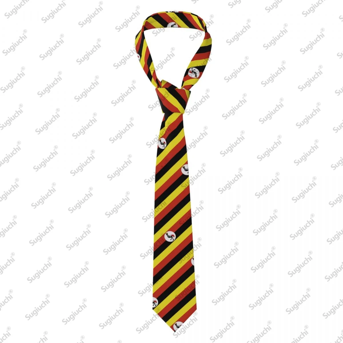 2026 Uganda Flag Wedding PartyNeck Ties For Men Women Casual Plaid Tie Suits Slim Necktie Gravatas For Gift