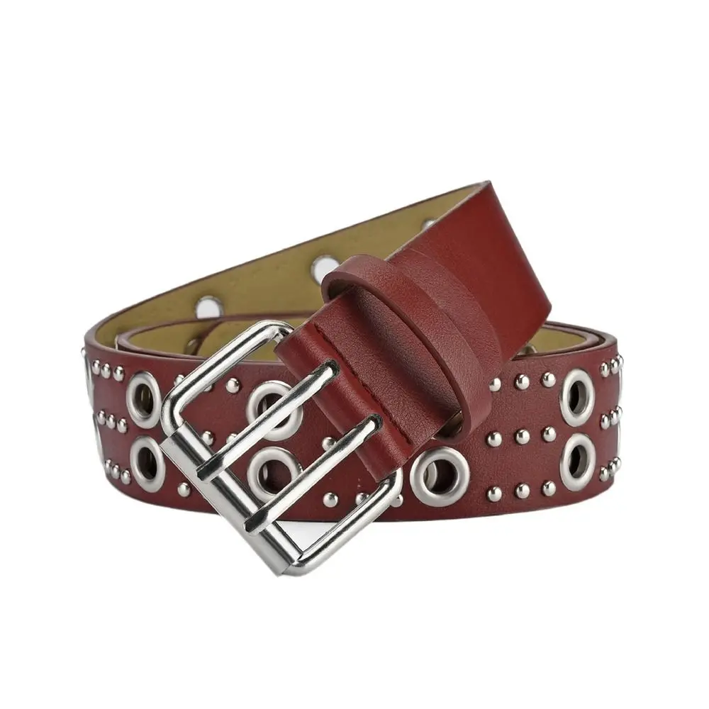 Ceinture en cuir PU pour femme, ceinture rétro, sangle de taille, ceinture à rivets, robe de personnalité, jeans punk, mode hip hop