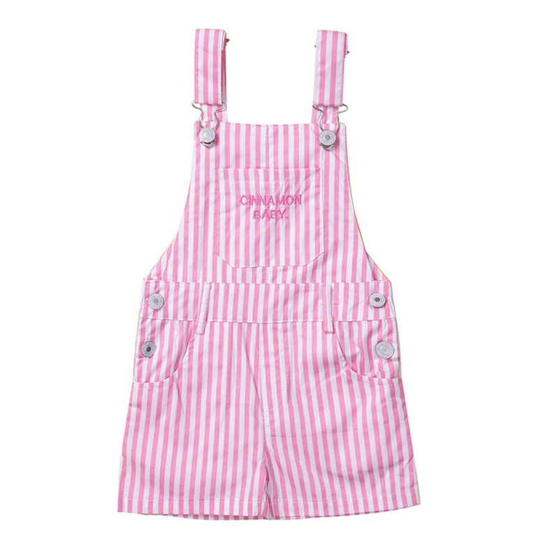 

Summer Outfits Korean Kids Clothes 2022 Infant Overalls Casual Stripe Letter Children Girl Cotton Pants Toddler Jumpsuit BC2316