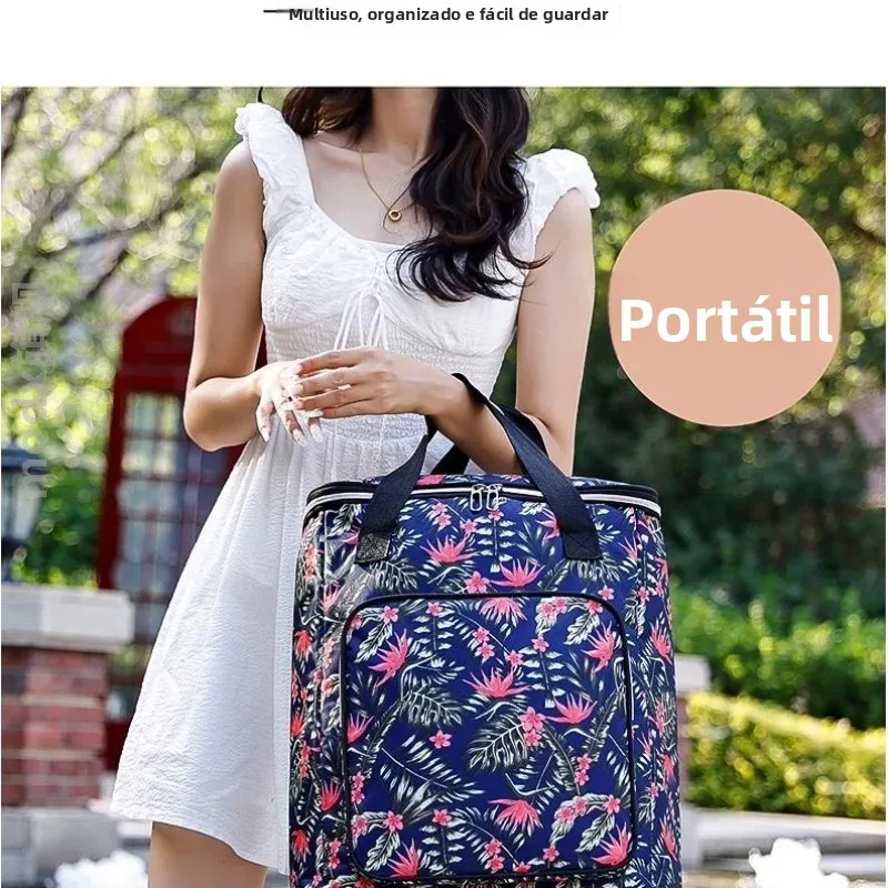 portable-folding-shopping-cart-with-hand-pull-rod-and-universal-wheels-carbon-steel-bag-convenient-for-travel-and-groceries