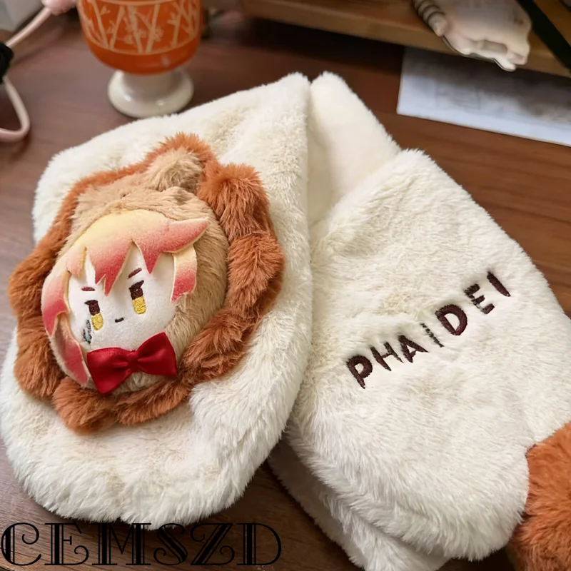 Mydei Phainon وشاح طبعة محدودة 100 قطعة هونكاي ستار السكك الحديدية Khaslana 95 سنتيمتر غامض الأرنب الفراء الدافئة تأثيري وشاح أنيمي الكرتون الدعامة #4