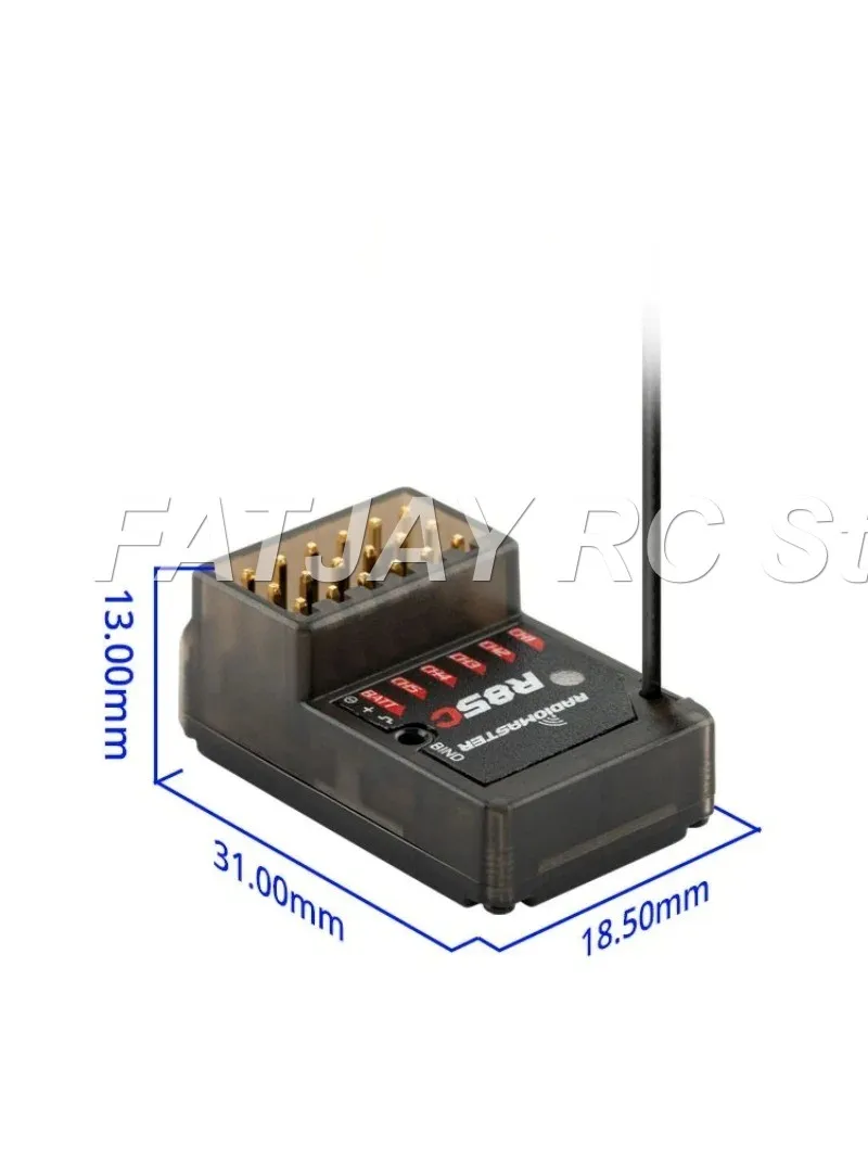RadioMaster R85C 5CH Receiver FATJAY D8/D16/SFHSS Compatible for RC Cars & Marine Models