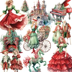 Christmas Tree Fairy Tale Stickers Crafts And Scrapbooking stickers kids toys book Decorative sticker DIY Stationery