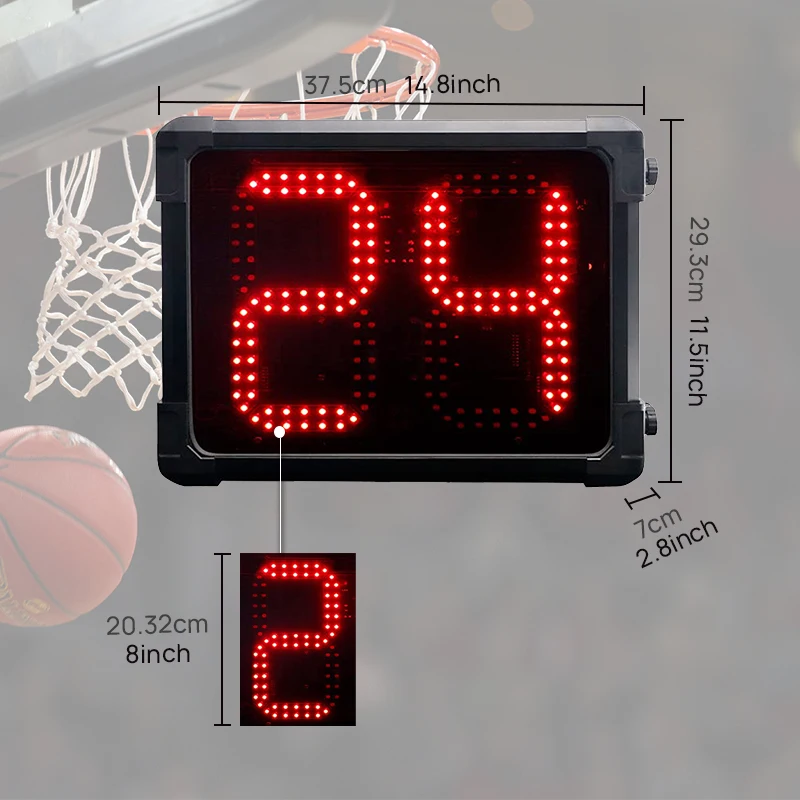 Waterproof Aluminium Alloy 0-99 Seconds Shot Clock LED Outdoor New 24s Basketball Shot Clocks  for Outdoor Use