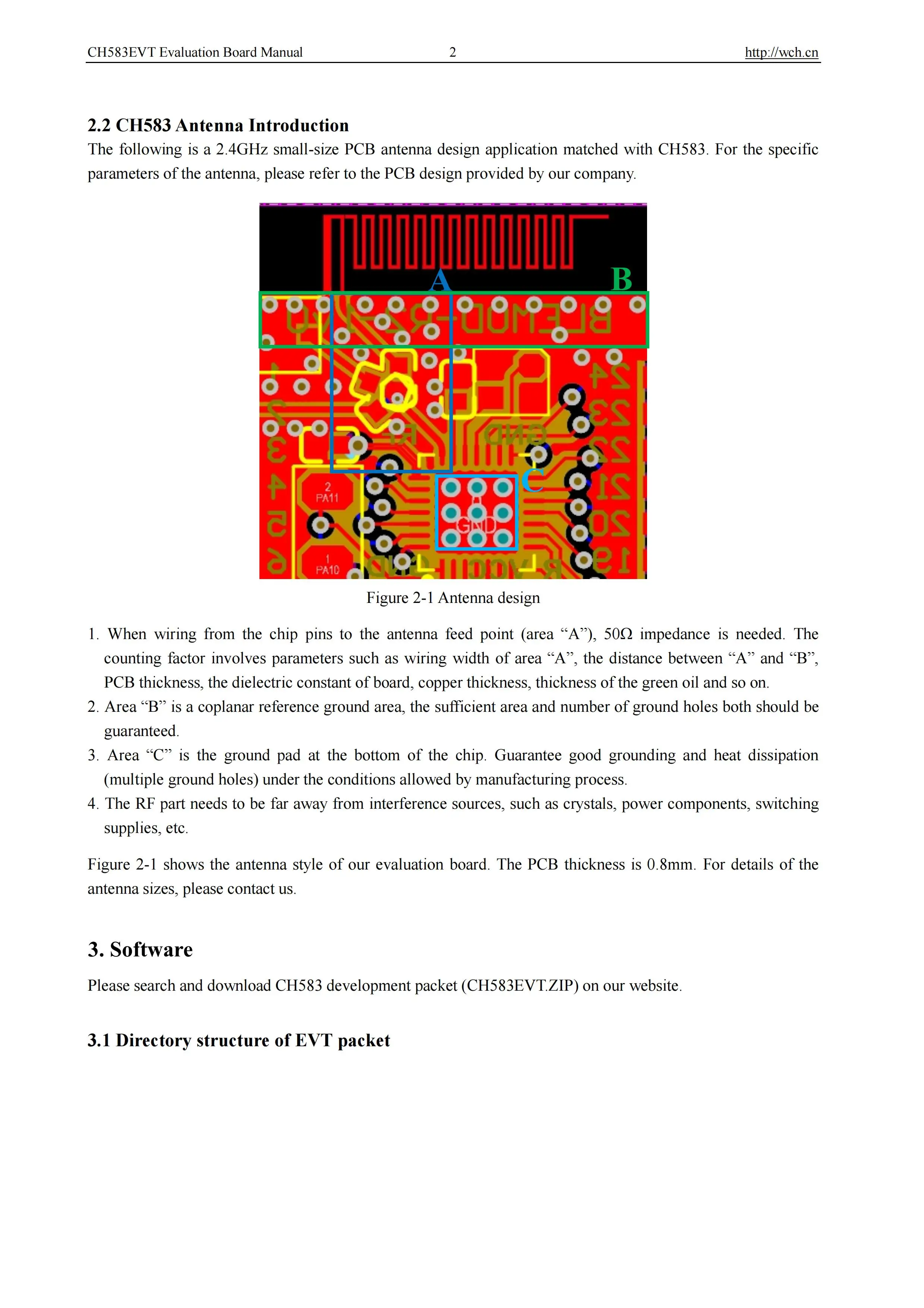 CH583 Development Board BLE5.3 RISC-V Microcontroller CH583M-EVT Evaluation Board 583 Bluetooth Board