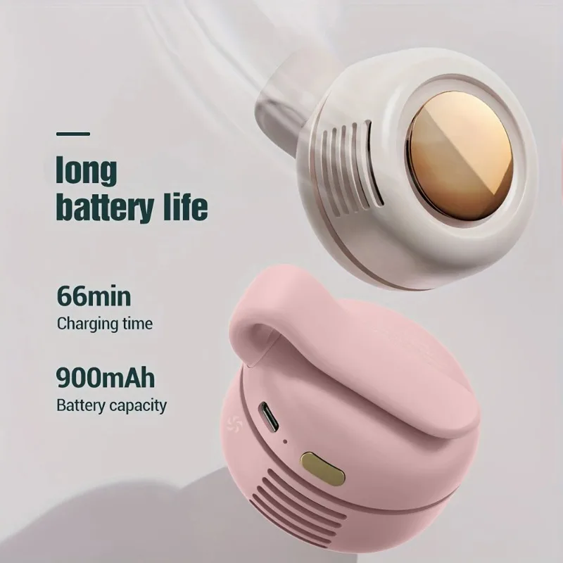 

MF019 Mini Whirlwind Portable Snap On Charging Fan Waist Clip Mini Whirlwind Fan 3-Speed Handsfree Silent Strong Wind