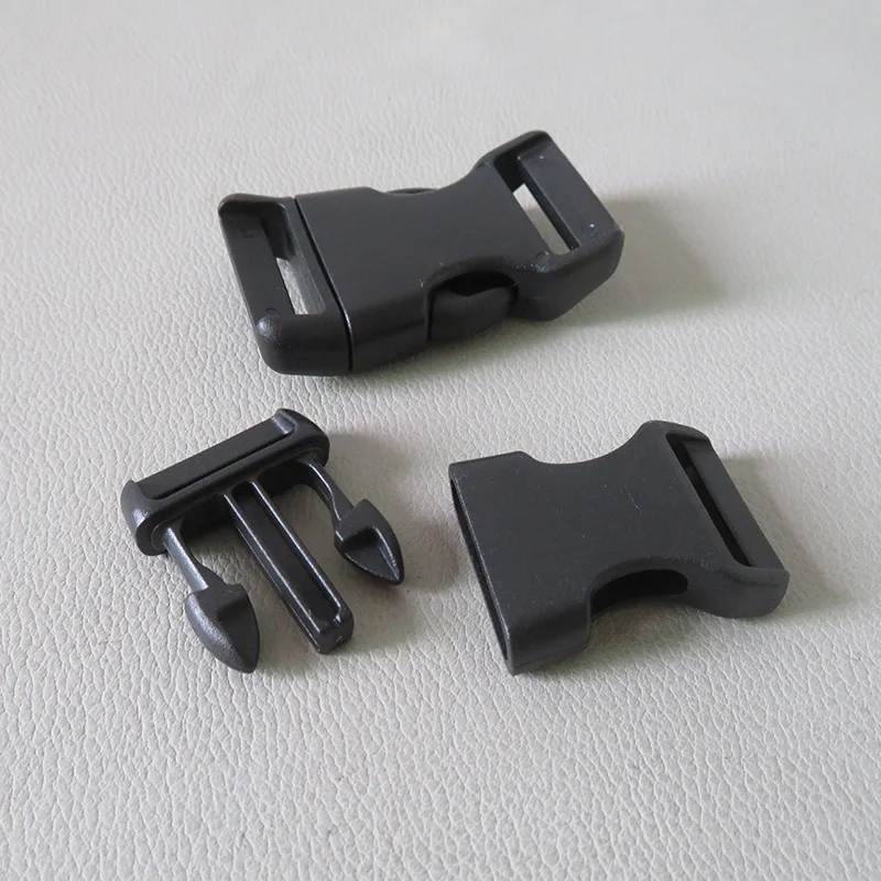 20PCS Black 15mm 20mm 25mm Plastic Release Buckle For Bag Belt Straps Pet Dog Collar Backpack Handbag Sewing Garment Accessory