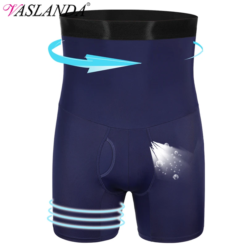 Men High Waist Compression Shapewear Tummy Control Shorts Seamless Body Shaper Girdle Pants Thigh Slimmer Underwear Boxer Briefs