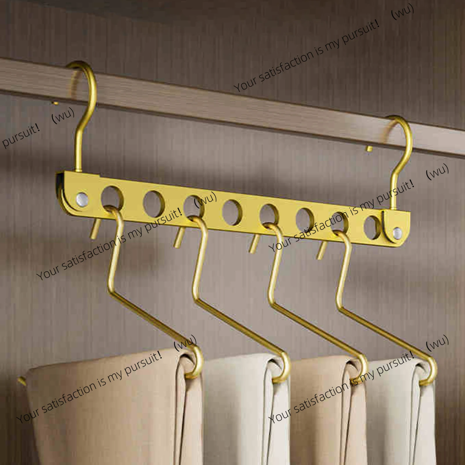 9 Hole Foldable Metal Hanger Pants Rack Multi Layer Magic Clothes Organizer No Trace Clip Space Saving Storage for Wardrobe
